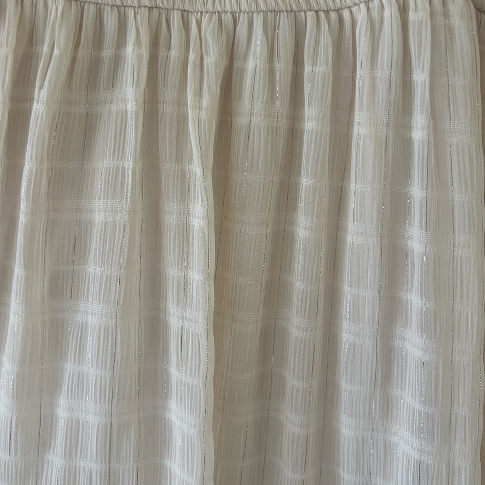 Moon River Cream Smocked Puff-Sleeve Tiered Maxi Dress - Picture 8 of 14